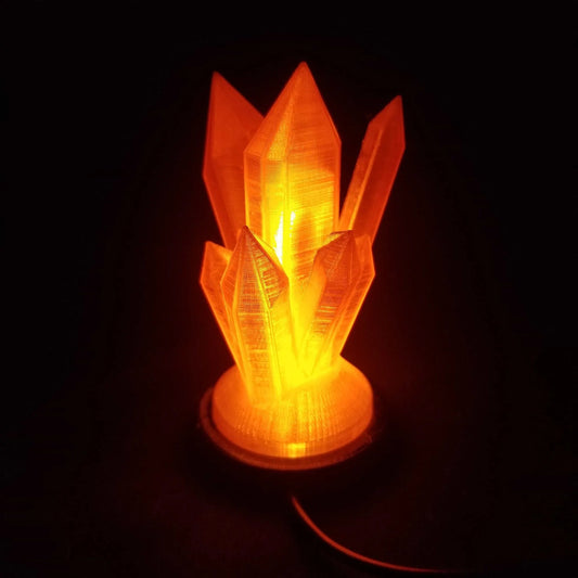 Crystal Lamp Amber Orange